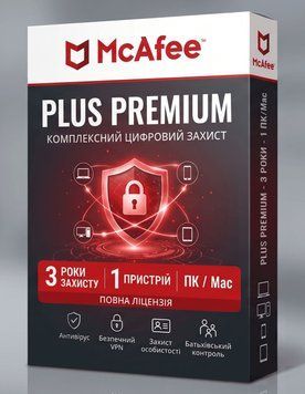 McAfee+ Premium &mdash; защита на 3 года (1 ПК/Mac), Новый