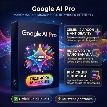 Google AI Pro (Gemini 4 argon / 3.8 Flash) на 18 месяцев