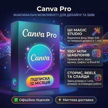 Canva Pro на 12 месяцев &mdash; подключение на ваш аккаунт