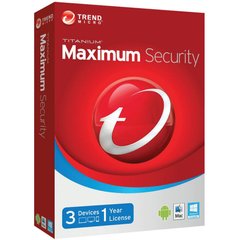 Trend Micro Titanium Maximum Security 1 год 3 PC